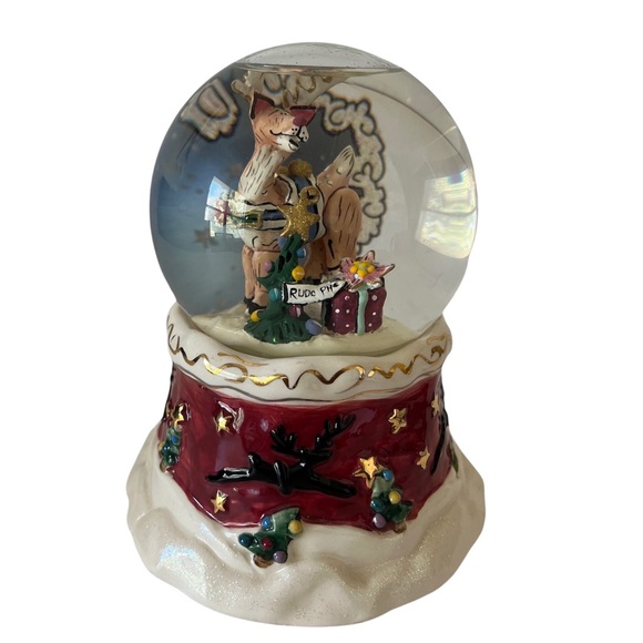 Sankyo Christmas Musical Snow Globe Rudolph The Red Nosed Reindeer - Picture 4 of 5